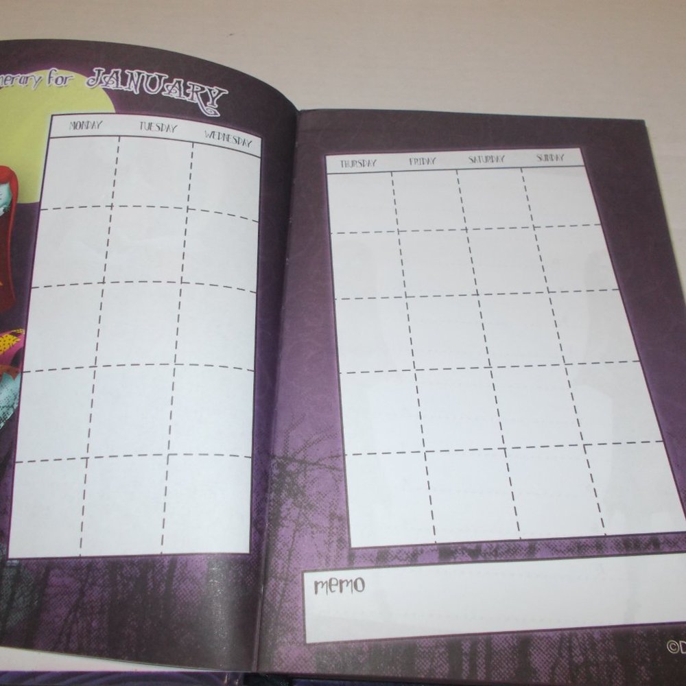 The Nightmare Before Christmas Undated Planner Multi Color Unused - Picture 4 of 11